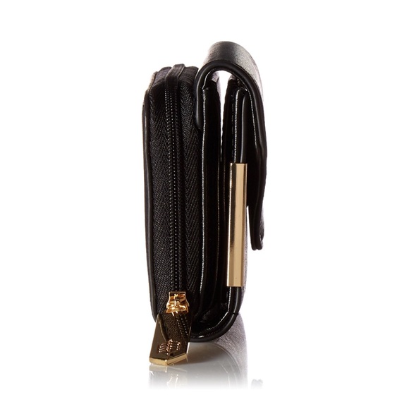 Faux Leather Envelope Trifold Zipper Pocket Wallet - Picture 3 of 5